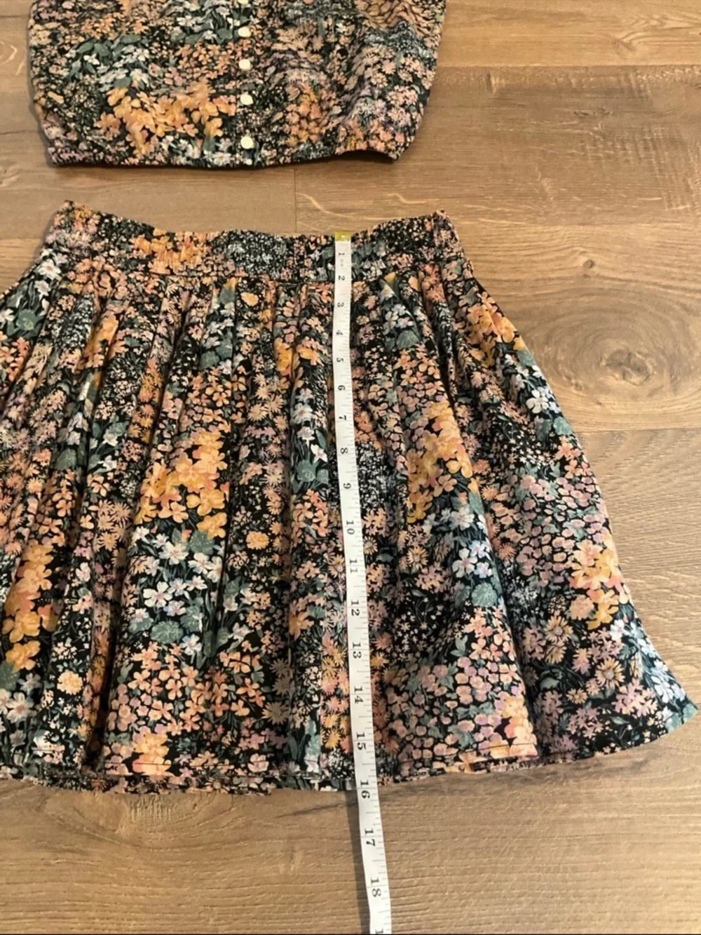 American Eagle cropped floral cami and mini skirt set, XS - Picture 13 of 13